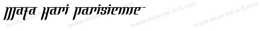Mata Hari Parisienne字体转换